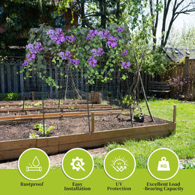 Space-saving garden trellis by IDEA FAMILY fits small outdoor spaces
