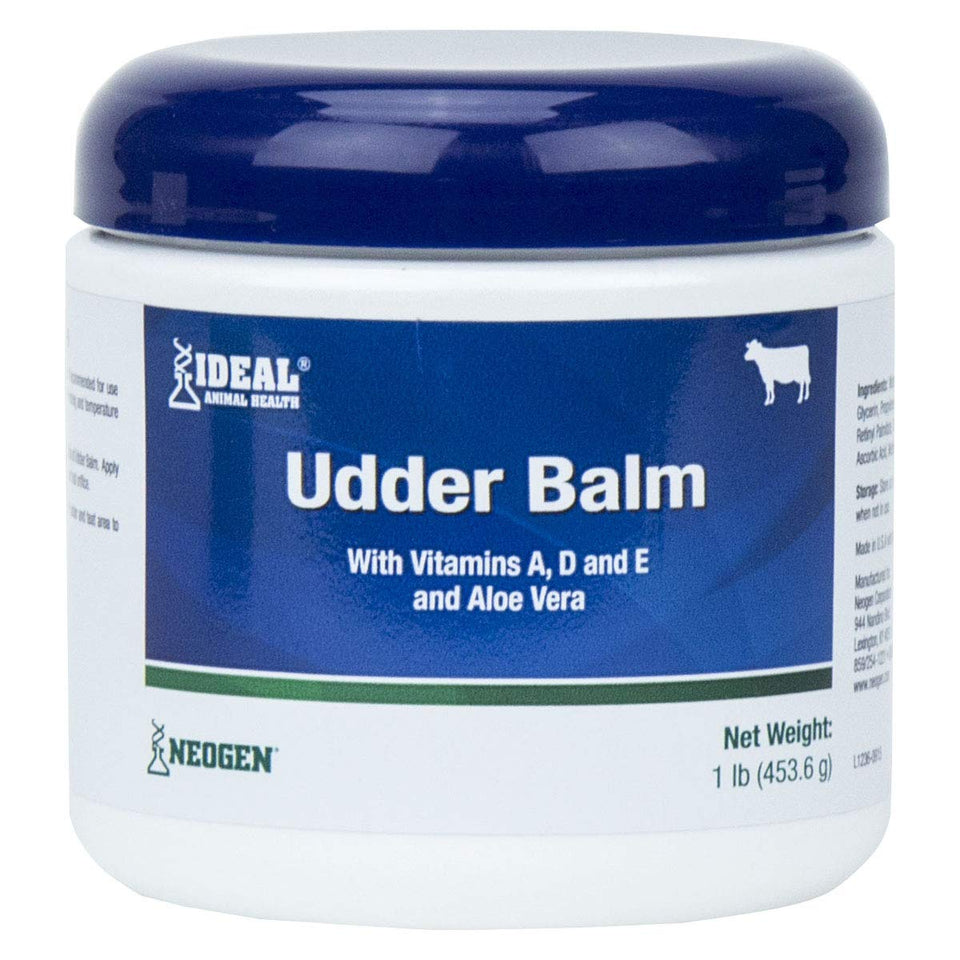 IDEAL Udder Balm jar ready to use for soothing dairy teats after milking