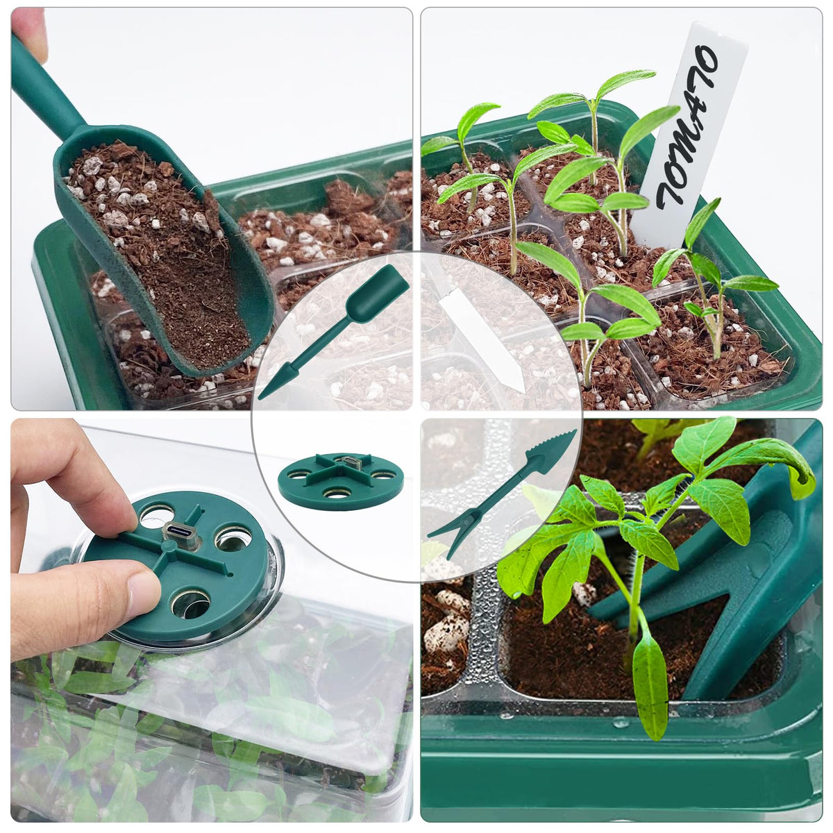Idealife seed starter tray included plant tags and tools streamline indoor propagation