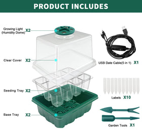 Idealife seed starter tray lid and base support batch germination and centralized care