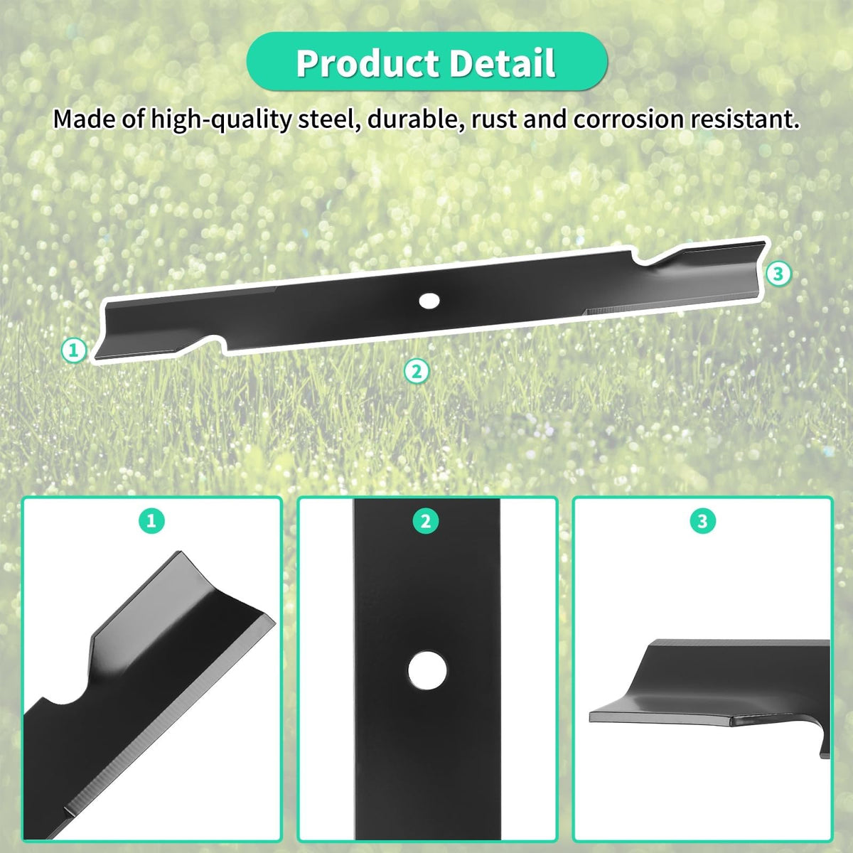 IDEASURE 038-6050-00 high-lift notch blade close-up shows solid steel build.