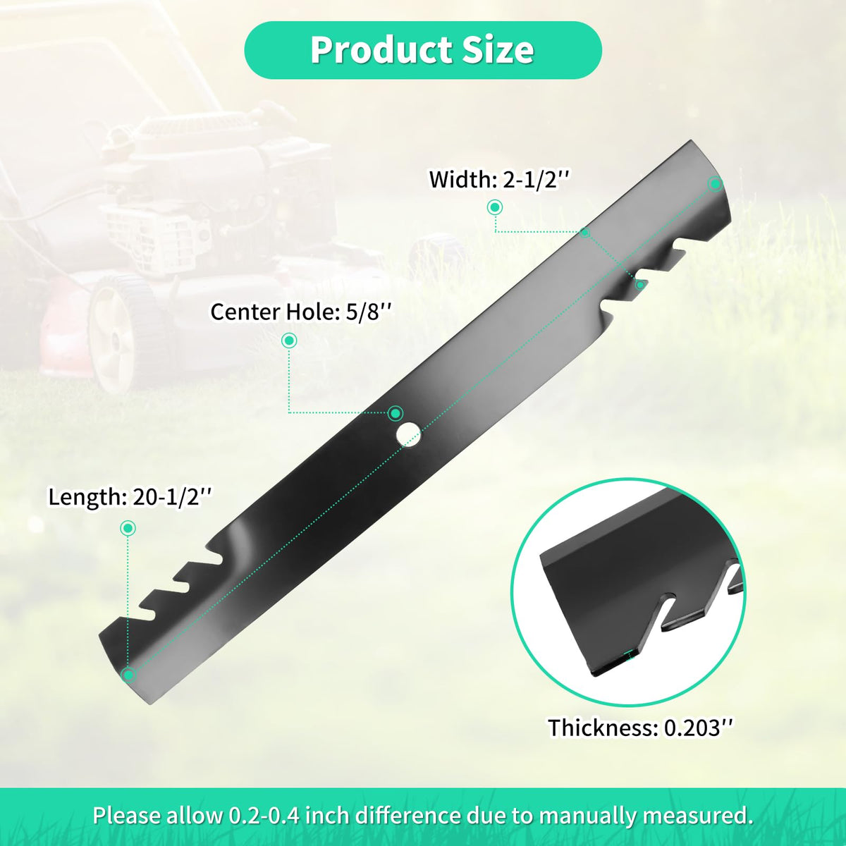 IDEASURE 103-0301 three-pack blades for quick mower deck replacement.