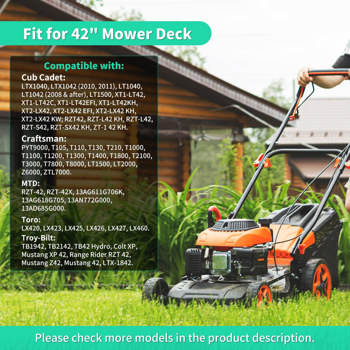 IDEASURE 42-inch deck cutting performance in action photo.
