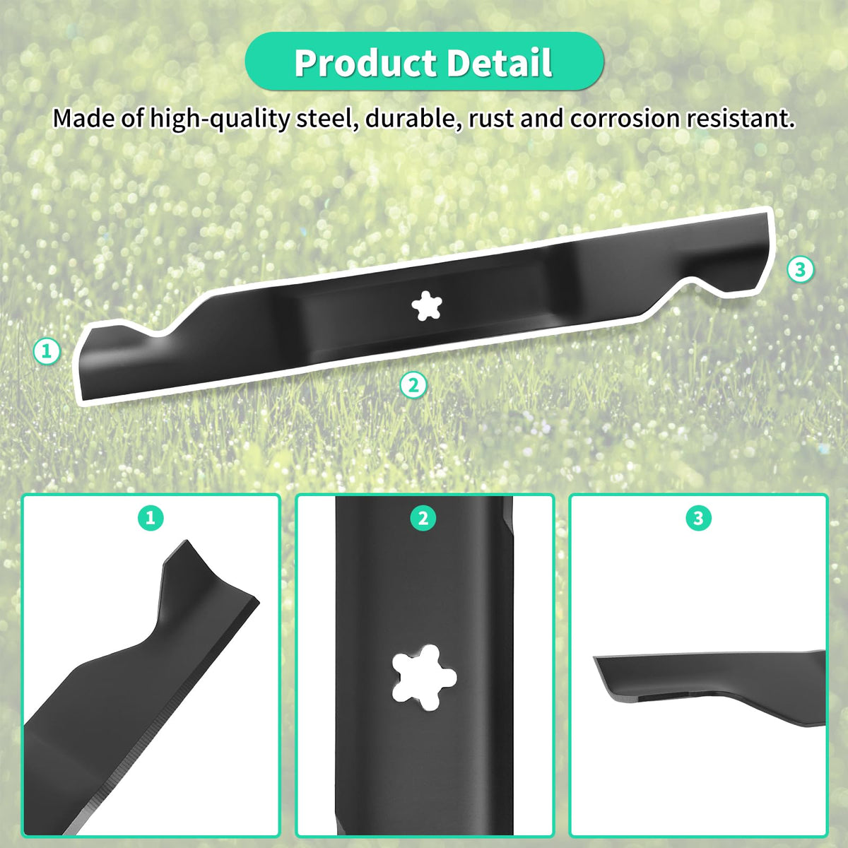 IDEASURE blade edge close-up reveals 0.157-inch thickness for durability.
