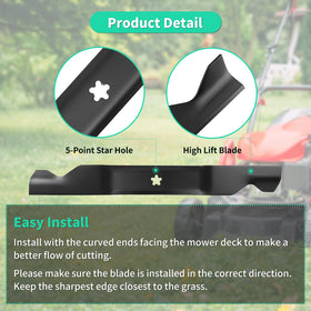 IDEASURE blades compatible with Husqvarna and Craftsman models for easy model matching.