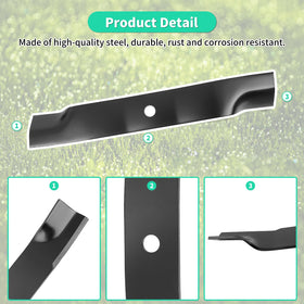 IDEASURE durable thick-steel blade close-up signals lasting mowing performance