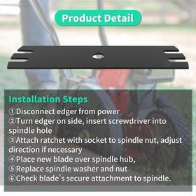 IDEASURE easy installation with a wrench-friendly nut for quick blade swaps.