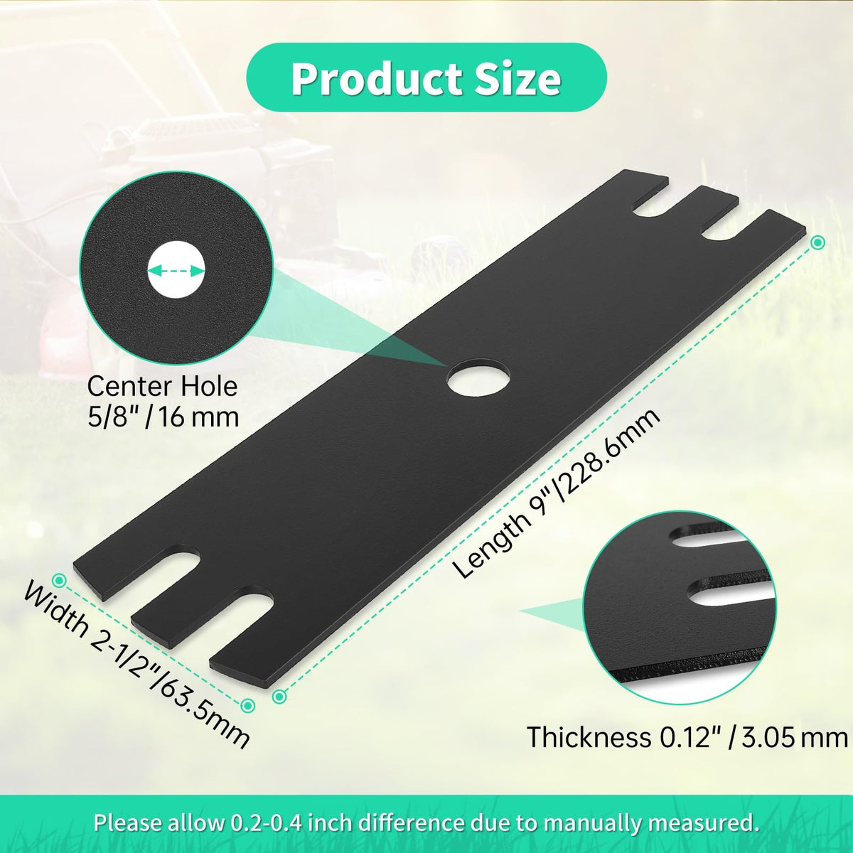 IDEASURE edger blade 9in cutting performance for driveways and sidewalks.
