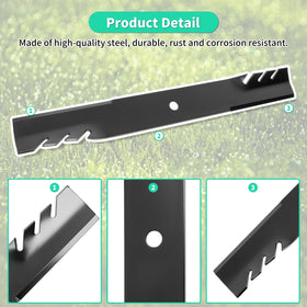 IDEASURE 103-0301 blade set fits Exmark Lazer Z series for versatile mowing.