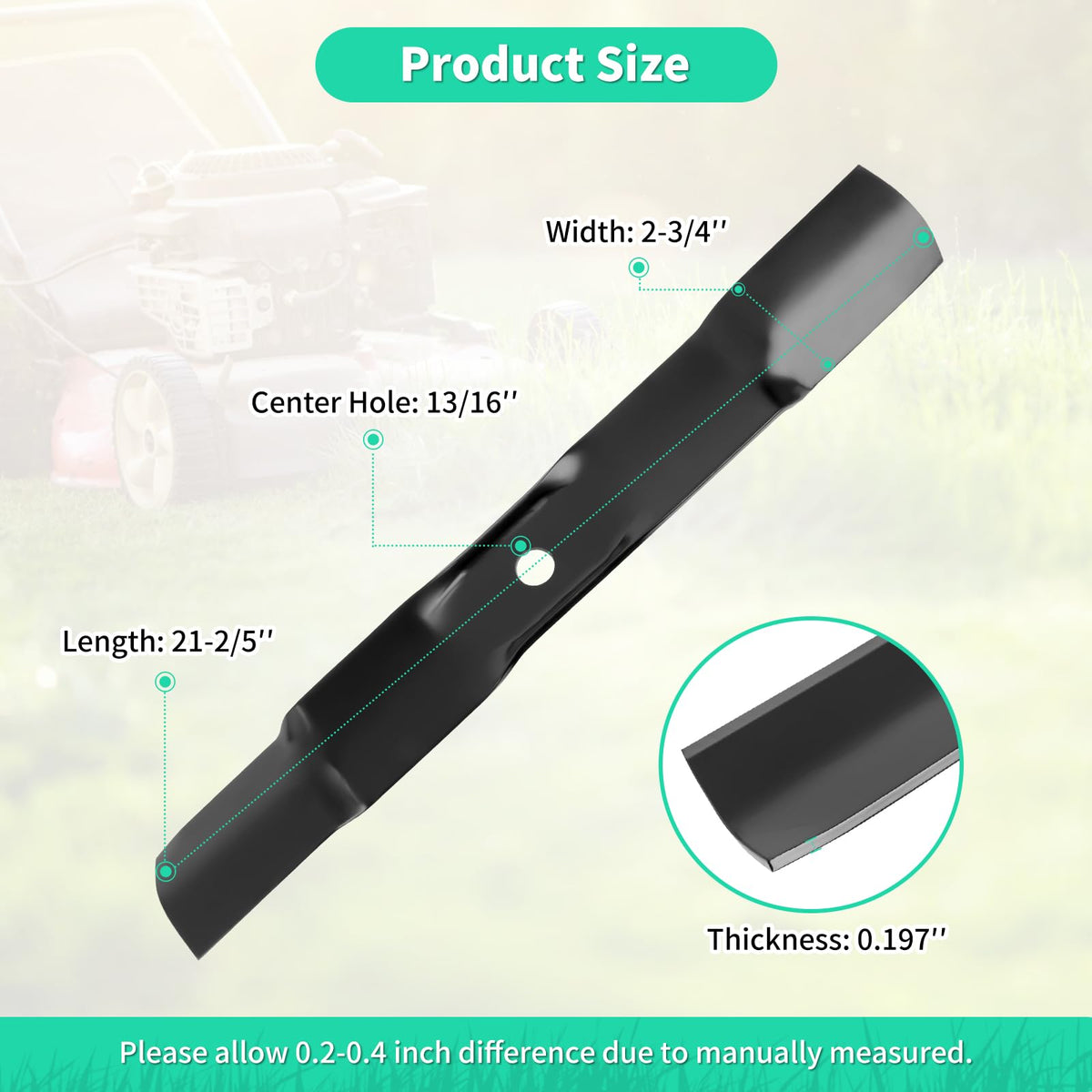 IDEASURE M170642 blades are compatible with John Deere for smooth mowing