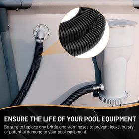 IDEASURE hose on pump water intake provides steady suction