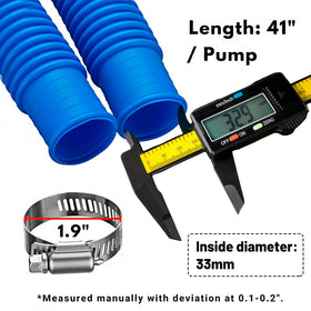 IDEASURE PVC soft-material pool hose reduces stiffness for flexible routing.
