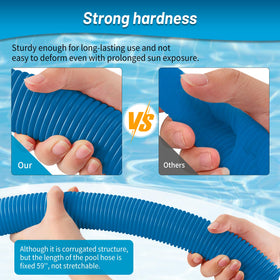 IDEASURE hose assembly showing screw-on nuts on both ends for easy installation.