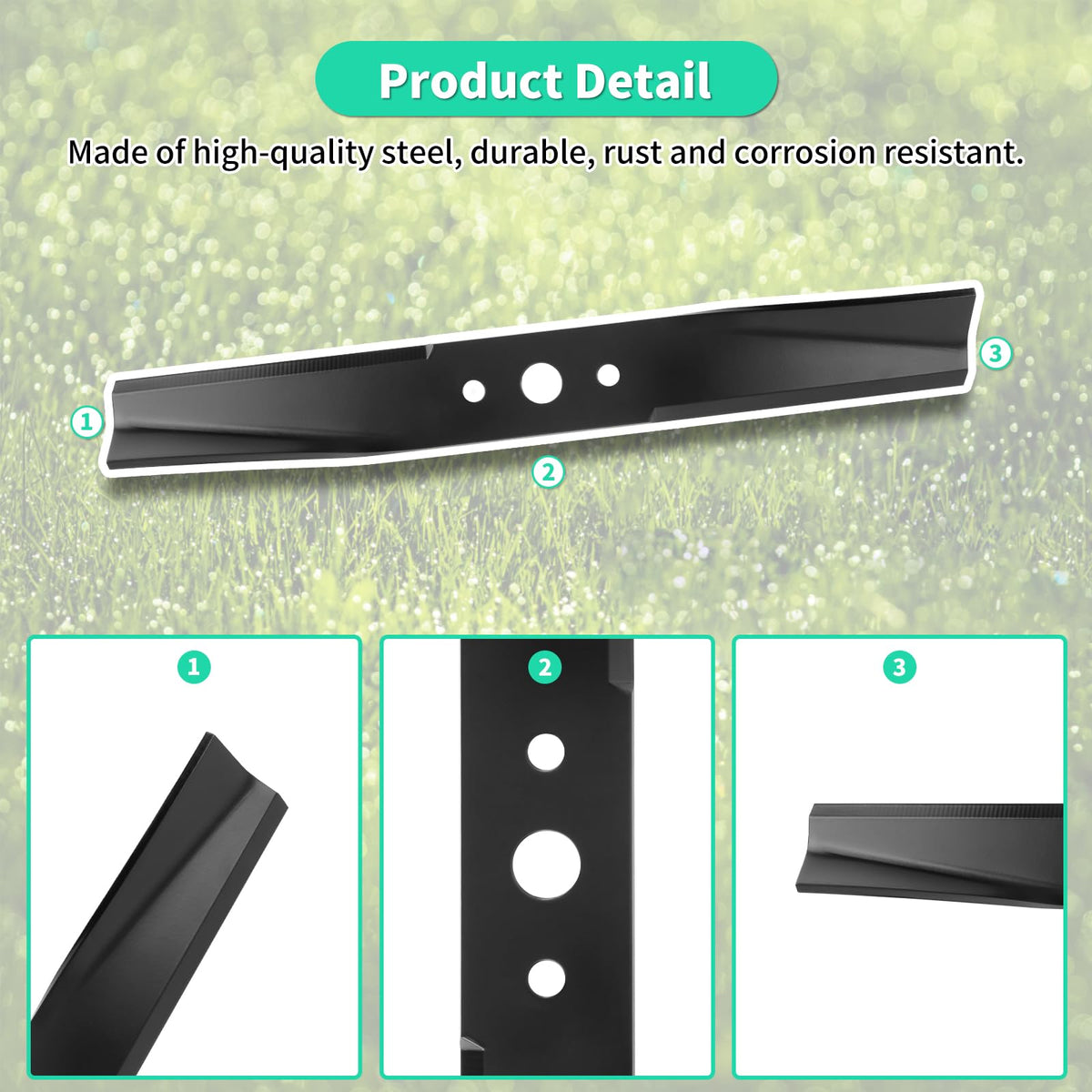 IDEASURE three-pack blades for convenient, ready-to-use mowing