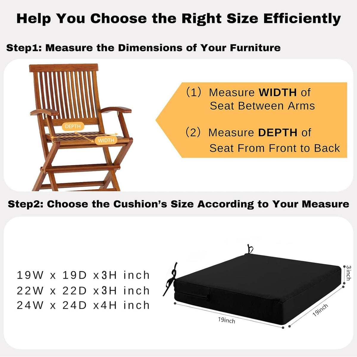 Idee-Home easy-care outdoor cushions are simple to wipe clean.