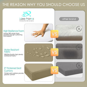 Idee-Home cushions with ties, secure fit for dining chairs
