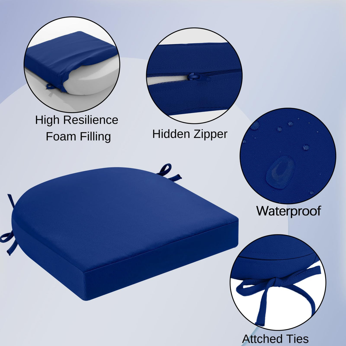 idee-home outdoor cushions in waterproof fabric protect foam in wet weather
