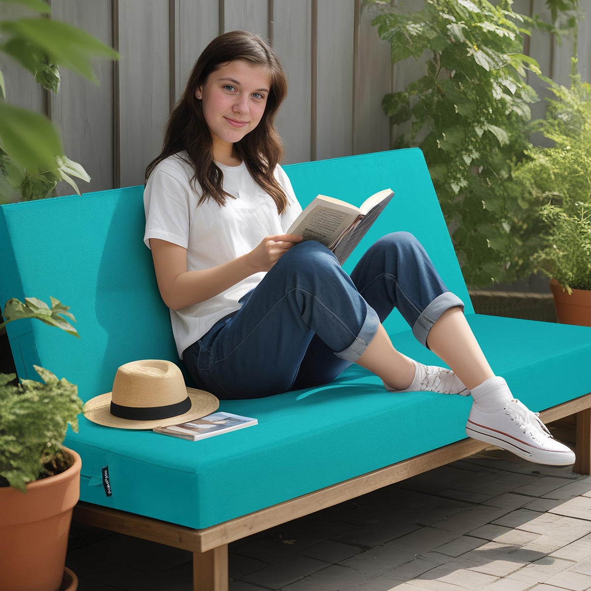 idee-home porch swing cushion ties secure seat during outdoor lounging