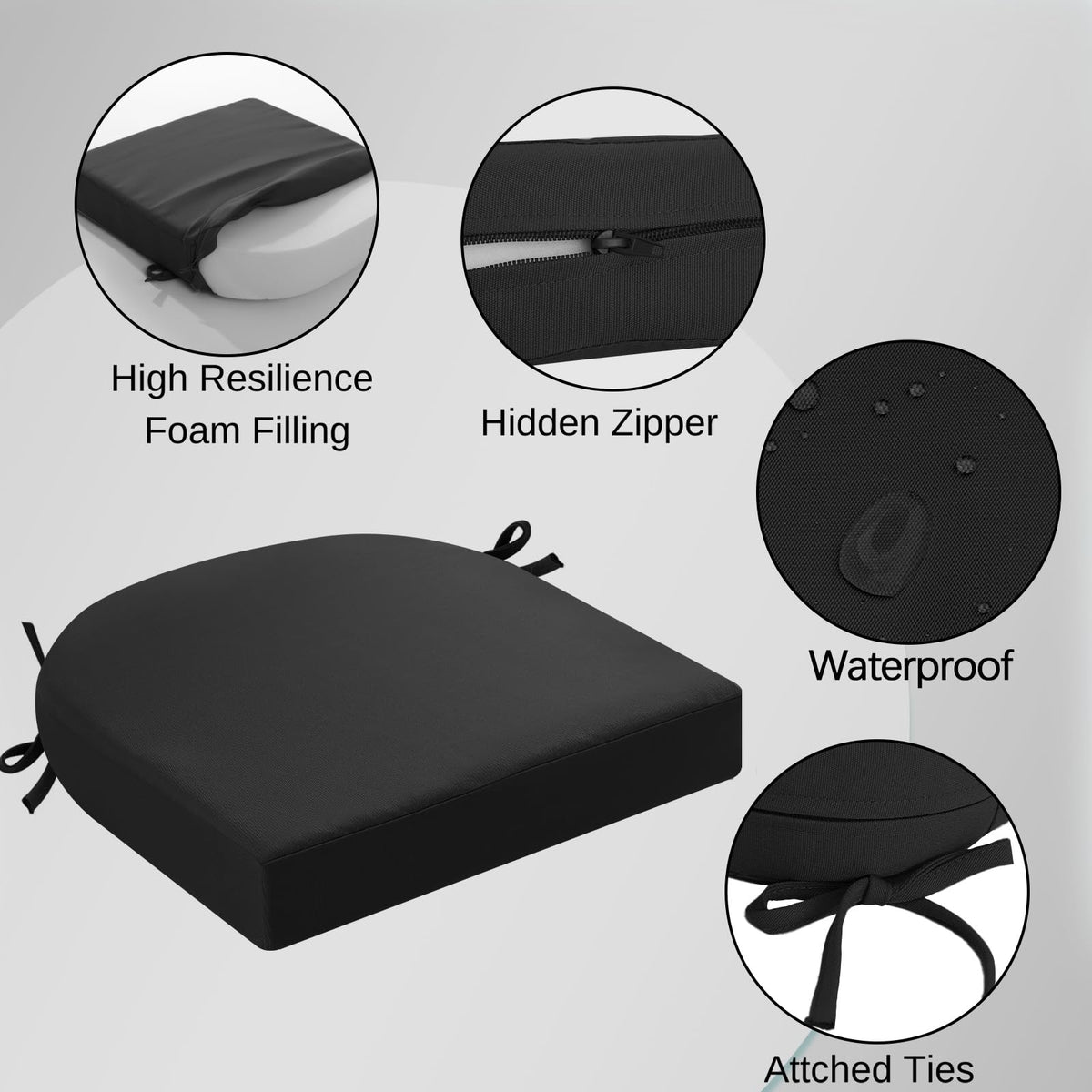 idee-home waterproof outdoor cushions for patio chairs in bright colors