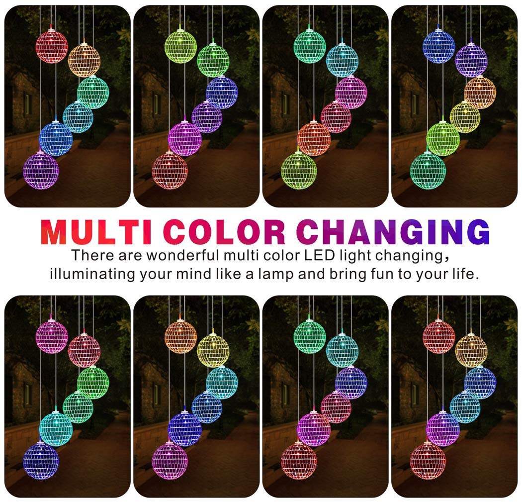 Idefair Solar Wind Chimes easy installation hangs on window or balcony.