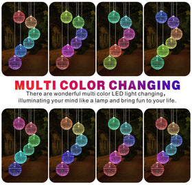 Idefair Solar Wind Chimes easy installation hangs on window or balcony.