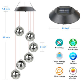 Idefair Solar Wind Chimes color changing LED ideal for patio evenings.