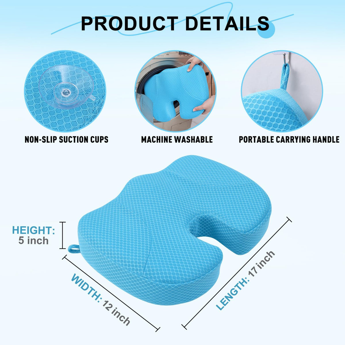 Idle Hippo strong suction cups prevent slipping for secure relaxation.