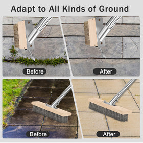 IDUNSEED 65-inch stainless steel handle extends reach for back-saving cleaning.