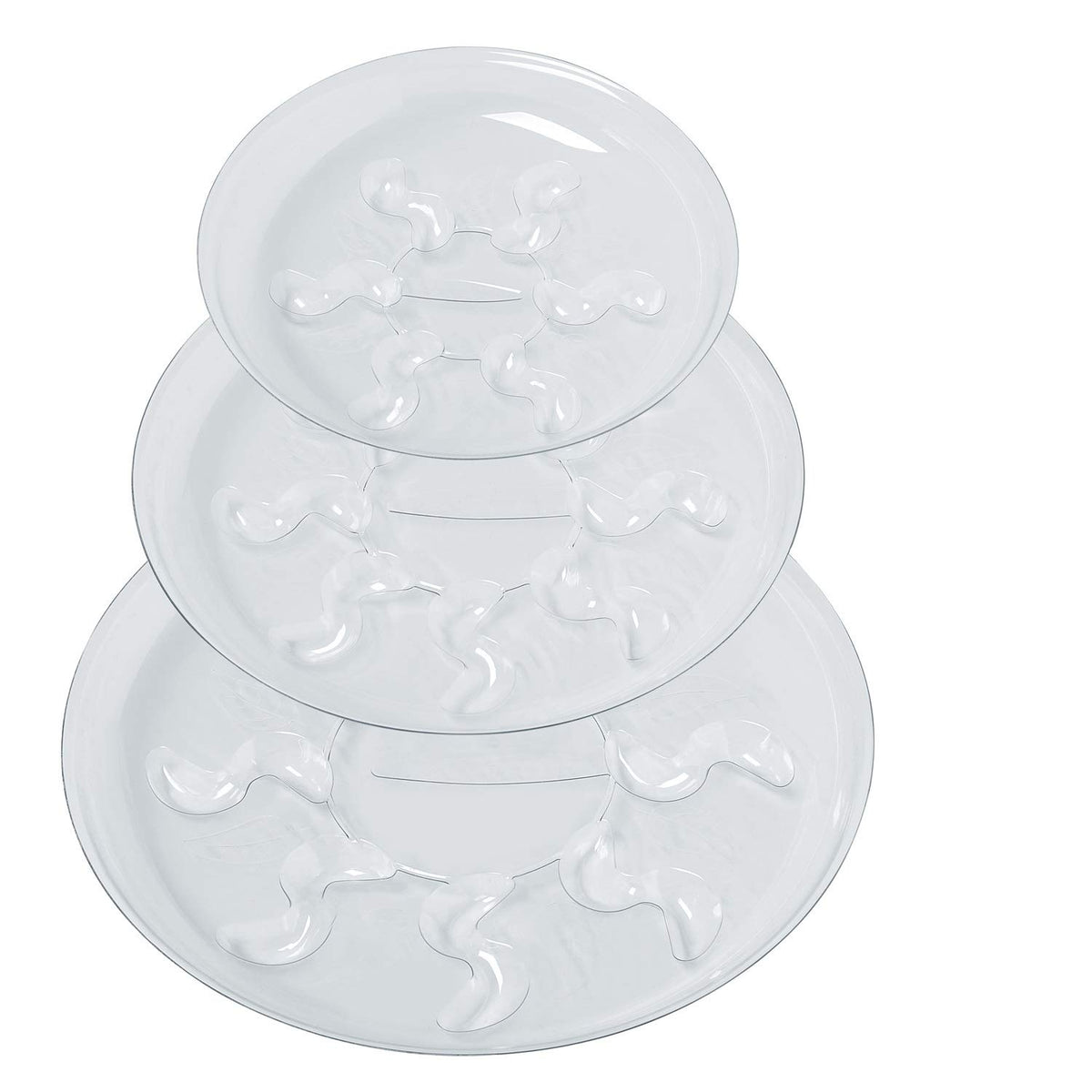 Idyllize 6in clear saucer close-up shows sturdy construction for durable plant protection.