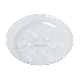 Idyllize 8-inch clear plastic saucer close-up edge thick material