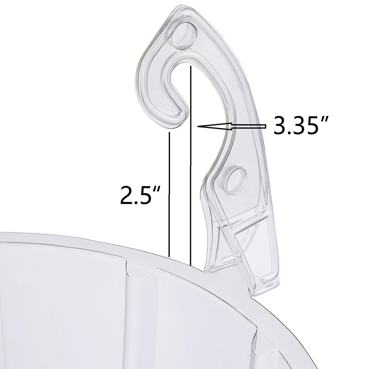 Idyllize hanging basket saucer with hook design keeps it secure