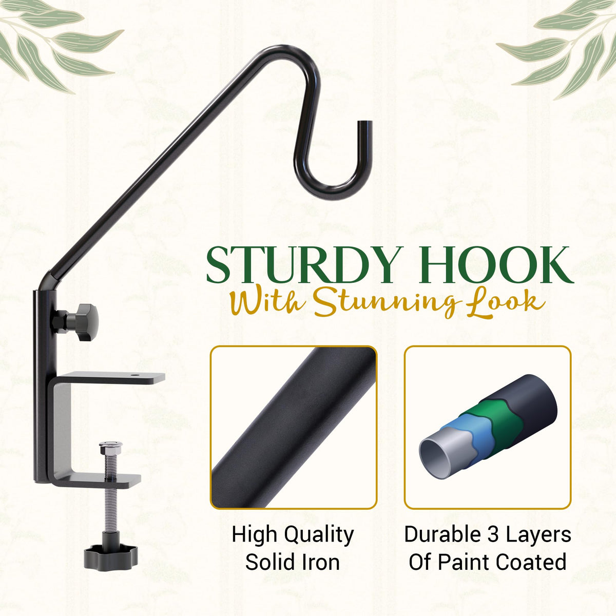 IDZO 11-inch deck hook rotates 360 degrees for flexible positioning