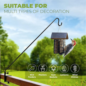 IDZO 15-pound capacity hook supports light decor and planters.