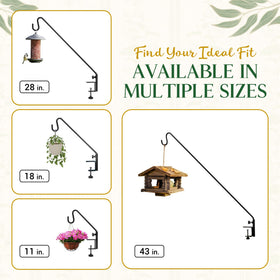 IDZO dark finish deck hook ideal for lanterns, planters, and chimes