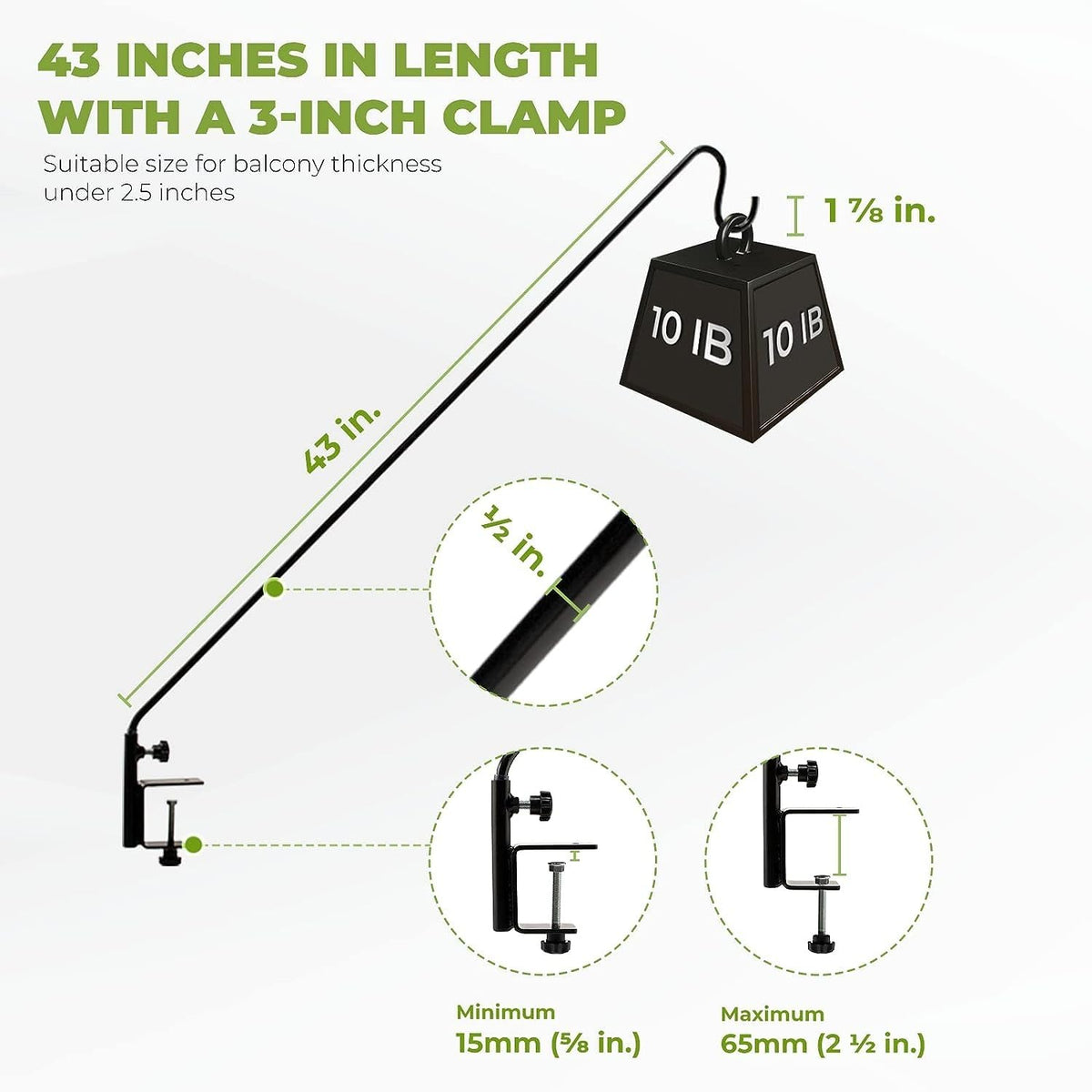 IDZO 360-degree rotatable deck hook enables flexible feeder placement.