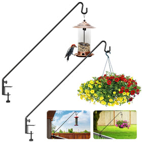 IDZO deck hook for rail-mount bird feeder on a 43-inch setup, sturdy and stylish.