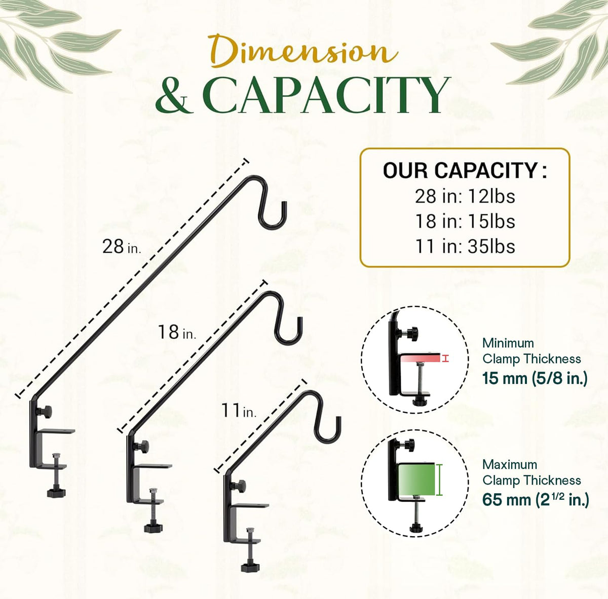 IDZO solid cast iron hanger for durable outdoor decor