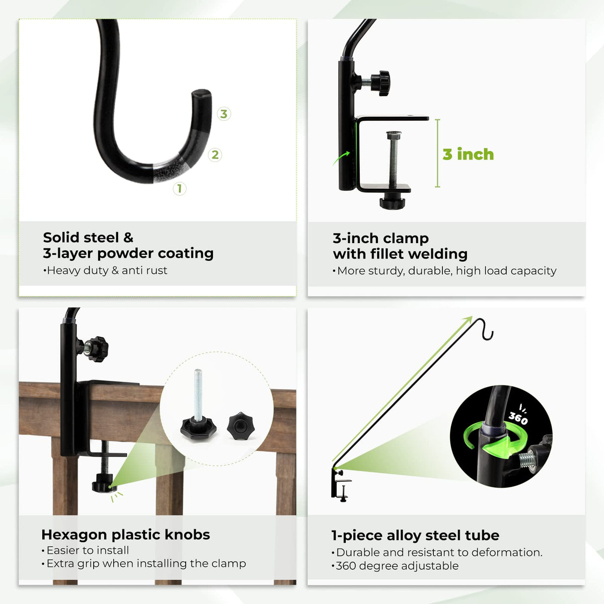 IDZO solid steel construction promises lasting strength outdoors.