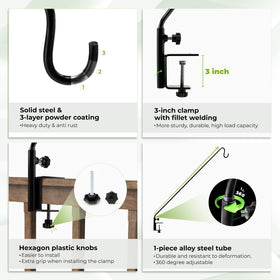 IDZO solid steel construction promises lasting strength outdoors.