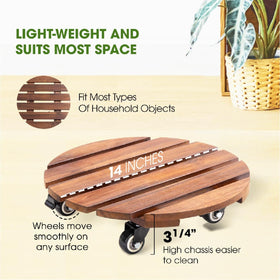 Idzo space-saving acacia caddy design fits tight spaces and versatile placements.