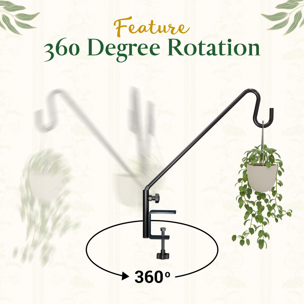 IDZO sturdy deck railing bracket ideal for hanging decorations and planters