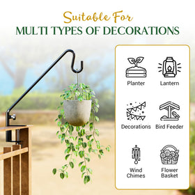 IDZO durable steel hook suitable for lanterns, wind chimes, and more