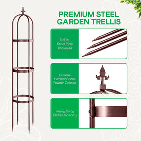 IDZO garden trellis bronze 2025 finish outdoors, weatherproof steel supports vines and vegetables