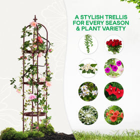 IDZO decorative obelisk trellis enhances patios and interiors with climbing plant support