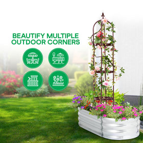 IDZO vertical trellis design saves space in planters or small gardens