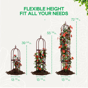 IDZO steel trellis withstands seasons with a stone-coated finish and rustproof components