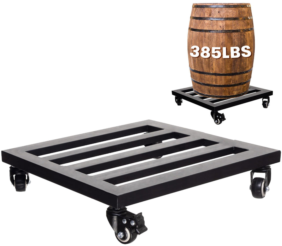 IDZO lockable trolley front view shows sturdy 385 lb capacity for heavy pots