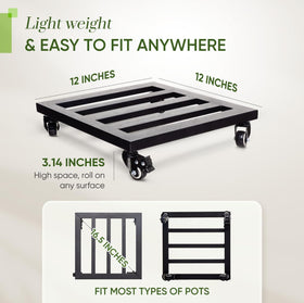 IDZO plant display trolley on wheels moves smoothly for flexible room layouts