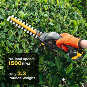 IEBUDA cordless hedge trimmer tool-only design compatible with DeWALT 20V MAX batteries