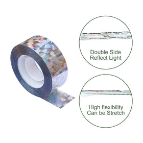 ifealclear bird deterrent tape can be hung on decks and branches to deter birds